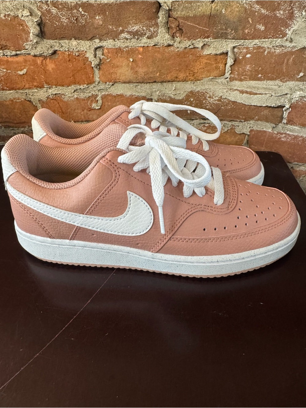 Nike Court Vision Low Pink & White Sneakers Women’s Size 6